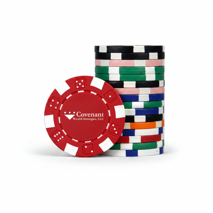 Custom Dice Striped Golf Poker Chips-Tournamentshowroom.com