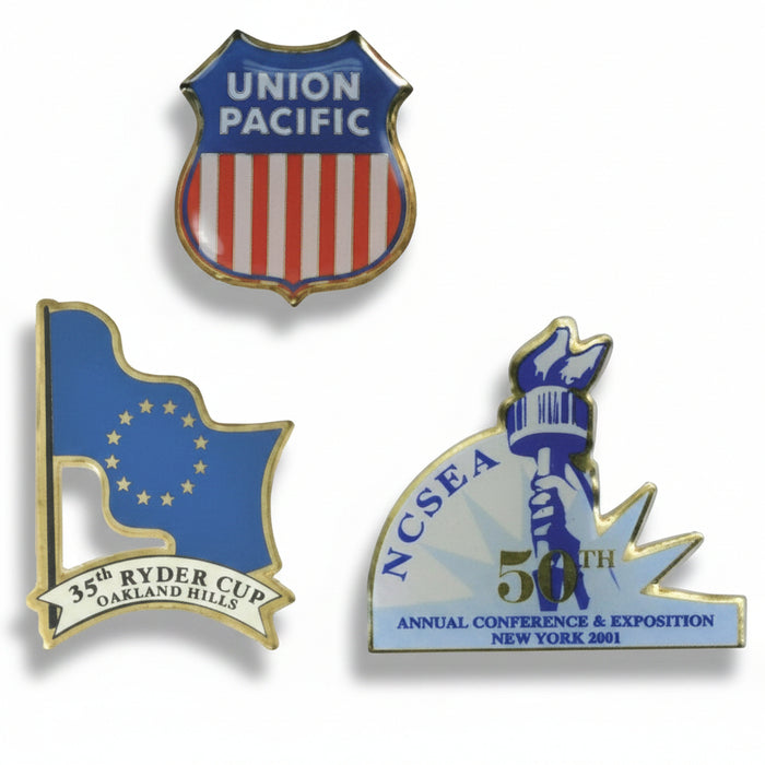 Custom Logo Photo Etched Lapel Pin-Tournamentshowroom.com