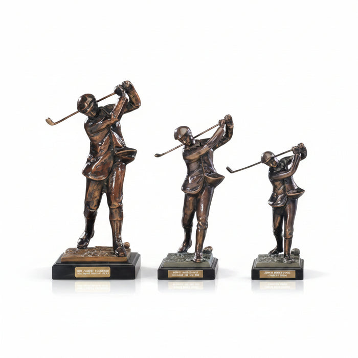 Bronze Custom Engraved Golf Statue-Tournamentshowroom.com