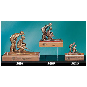 Custom Logo Partners Bronzetone Engraved Golf Statues