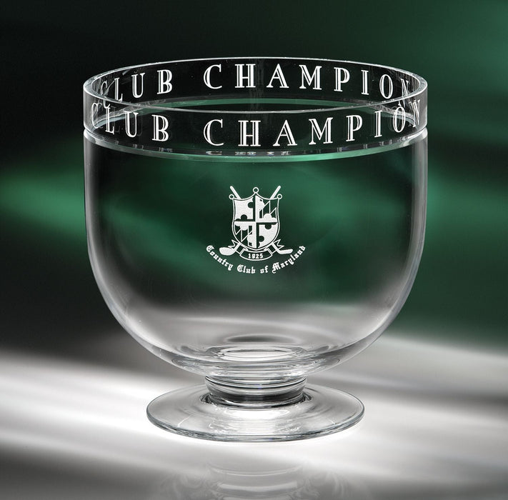 Custom Logo Discount Golf Award Crystal Pedestal Bowl Award