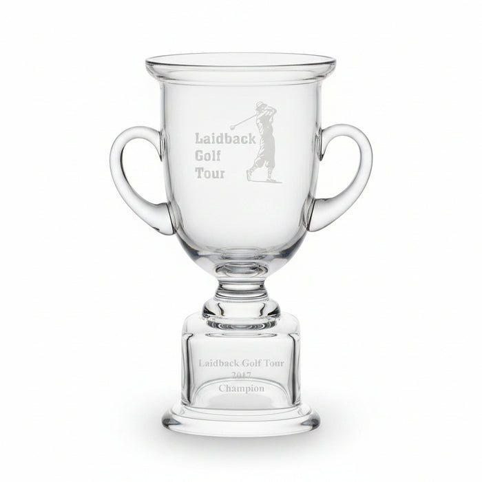 Custom Etched Logo Corporate Adirondack Golf Trophy Cup-Tournamentshowroom.com