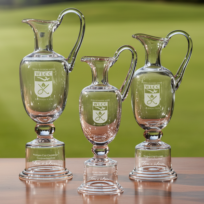 Claret Cup Crystal Custom Logo Golf Award-Tournamentshowroom.com