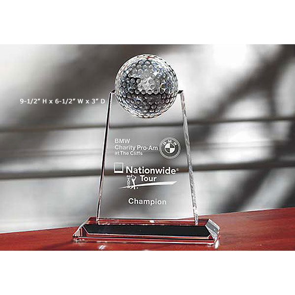 Golf Spire Optical Crystal Etched Golf Awards