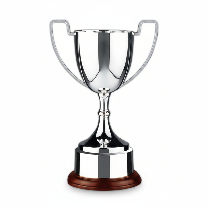 Custom Engraved Swatkins Endurance Cup Award w/ Wood Base Covered Plinth Bands-Tournamentshowroom.com