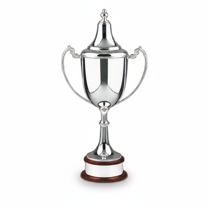 Custom Engraved Swatkins Golf Champions Silver Plated Plain Cup Award with Lid-Tournamentshowroom.com