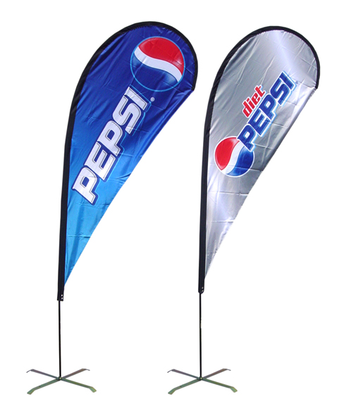 Custom Teardrop Banner and Pole Printed with Your Logo