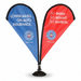 Custom Golf Signs - Table Top Teardrop Banner Digitally Printed with Your Logo-Tournamentshowroom.com