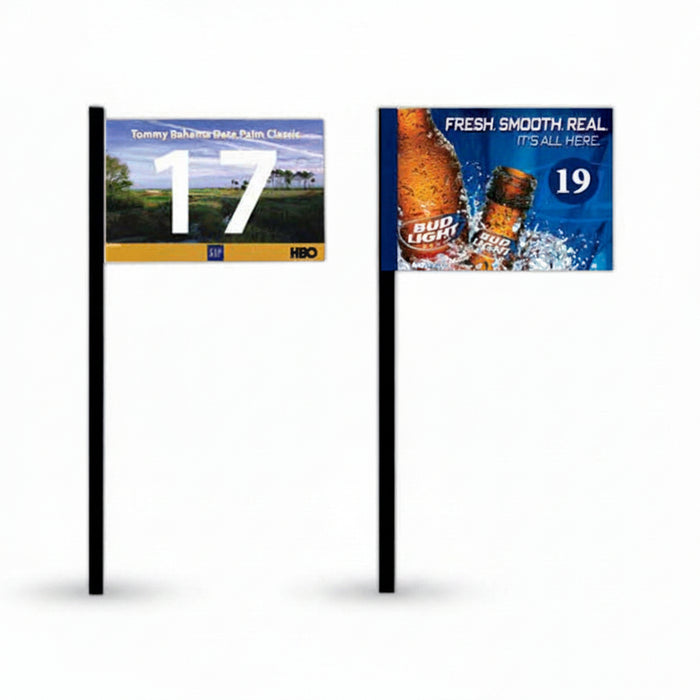 Custom Logo Full Color Golf Pin Flags-Tournamentshowroom.com