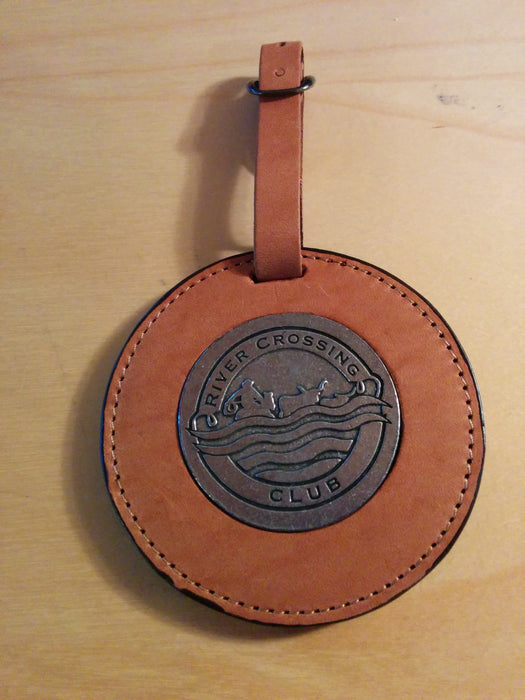 Round Leather Golf Bag Tag