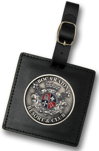 Leather Metal Golf Bag Tags with your Logo