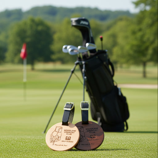Golf Round Wood Bag Tag-Tournamentshowroom.com