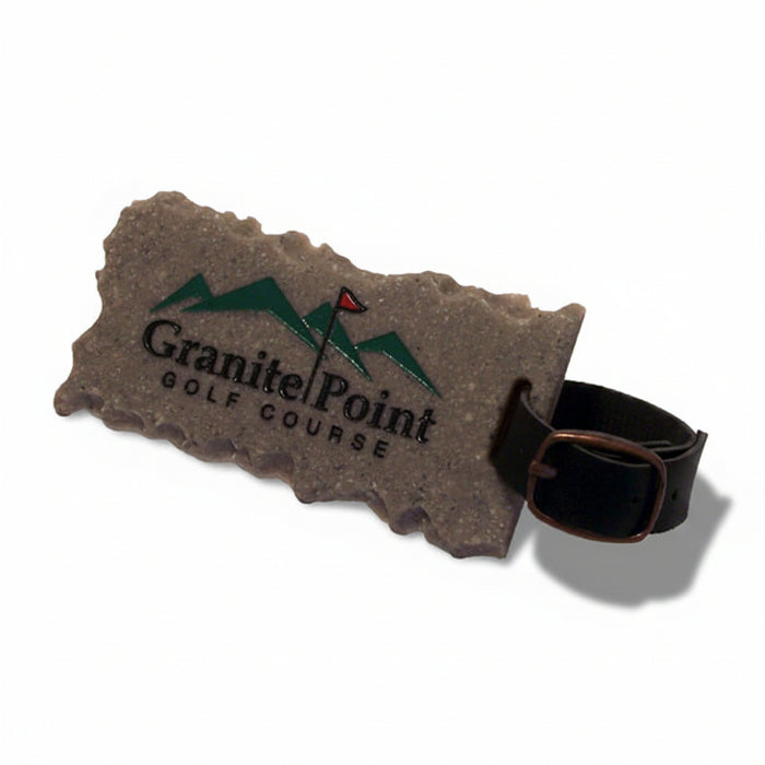 Custom Logo Chiseled Bag Tag with your Logo.-Tournamentshowroom.com
