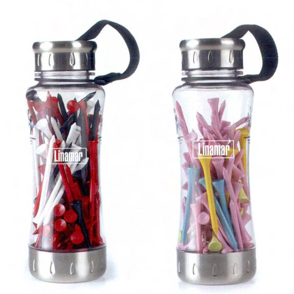 Personalized Golf Tee Combo Pack with Golf Tees inside Water Bottle
