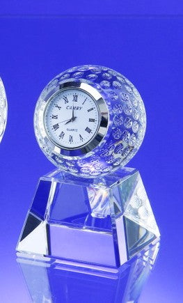 Executive Engraved Crystal Golf Ball Clock