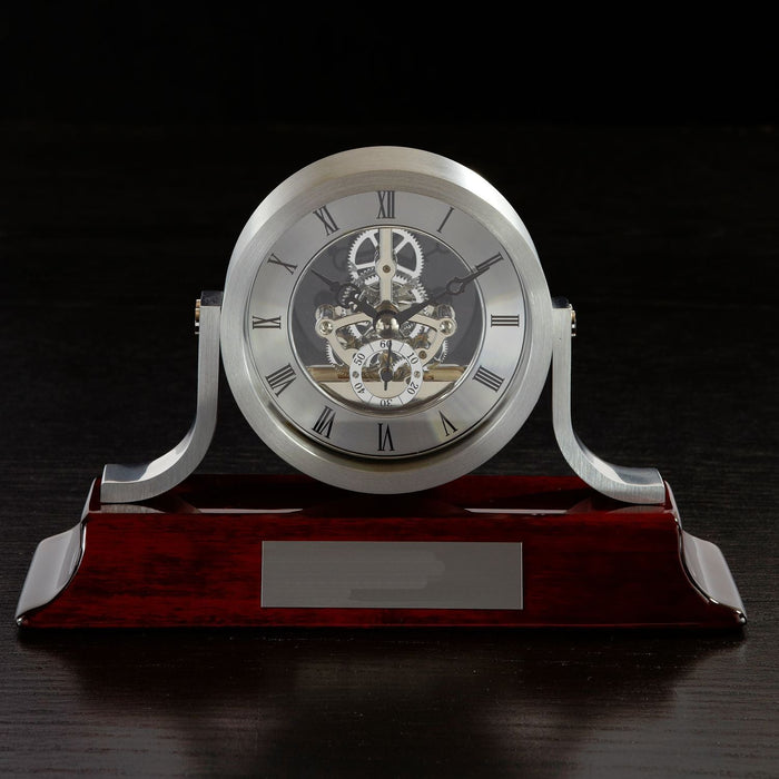 Custom Logo Golf Mantel Skeleton Clock