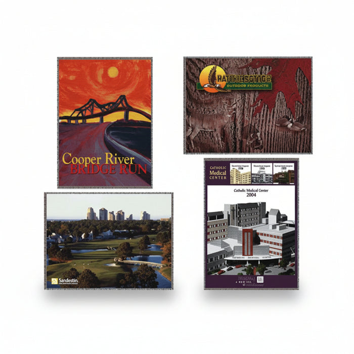 Custom Logo Golf Photo Blanket with Your Logo-Tournamentshowroom.com