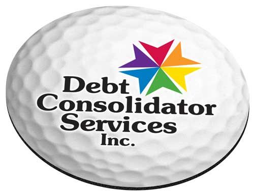 Custom Logo Golf Ball Stock Round Natural Rubber Mouse Pad