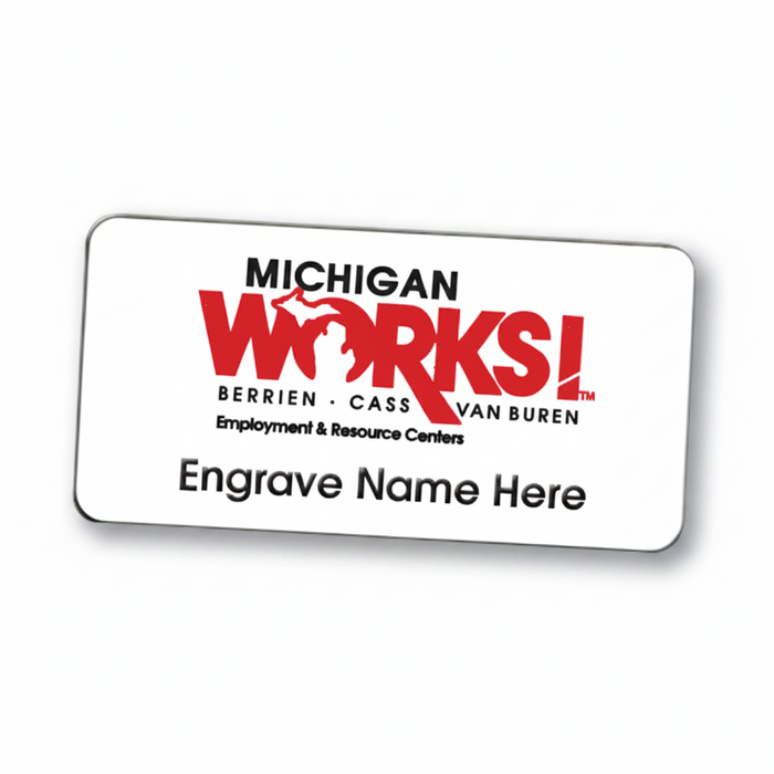 Custom Logo Jumbo Engraved Name Badge-Tournamentshowroom.com