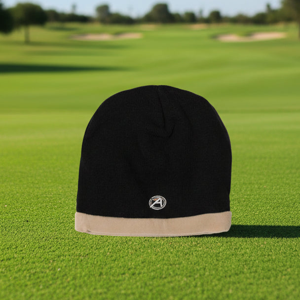 Custom Logo Ahead Knit Fleece Toque Golf Hat — Tournamentshowroom.com