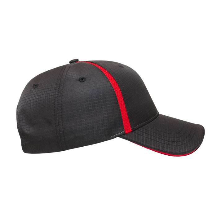 Custom Logo Polyester Cap with Textured Mesh Inserts