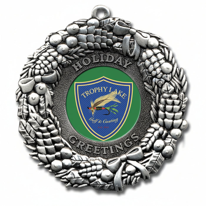 Custom Logo Full Color Imprinted Golf Wreath Ornament-Tournamentshowroom.com