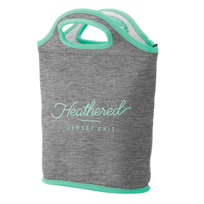 Custom Logo Venti Heathered Jersey Knit Neoprene Lunch Bag