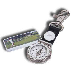 Silk Screen Silver Golf Pocket Watches