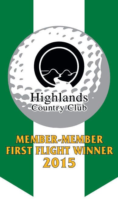 Custom Logo Golf Tournament Recognition Pennant Banner