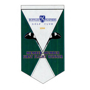 High Quality Printed Golf Champion Pennant Banners
