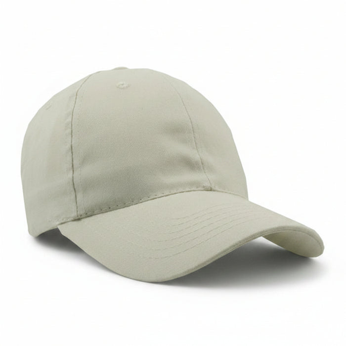 Brushed Cotton Twill Cap w/ Velcro Closure Embroidered with Your Logo-Tournamentshowroom.com
