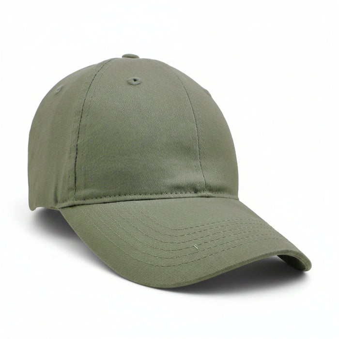 Brushed Cotton Twill Cap w/ Velcro Closure Embroidered with Your Logo-Tournamentshowroom.com