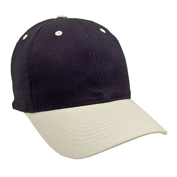 Two Tone Brushed Cotton Twill Golf Cap Embroidered with Your Logo