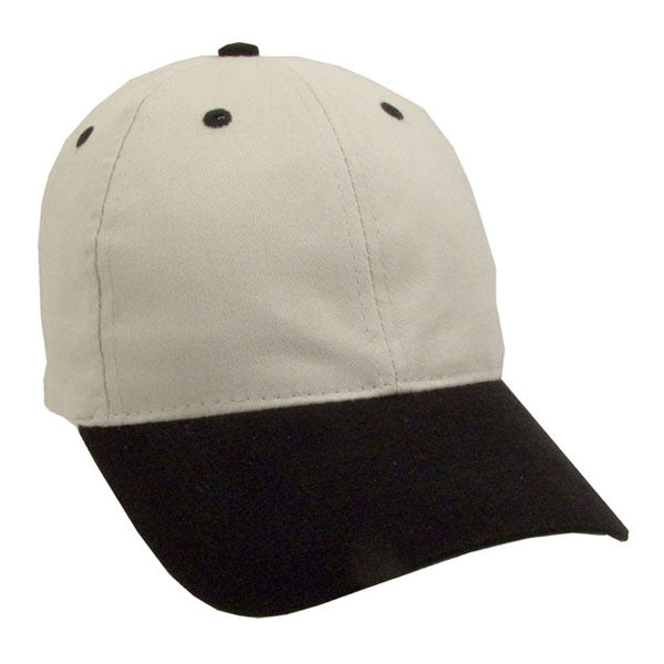 Two Tone Brushed Cotton Twill Golf Cap Embroidered with Your Logo