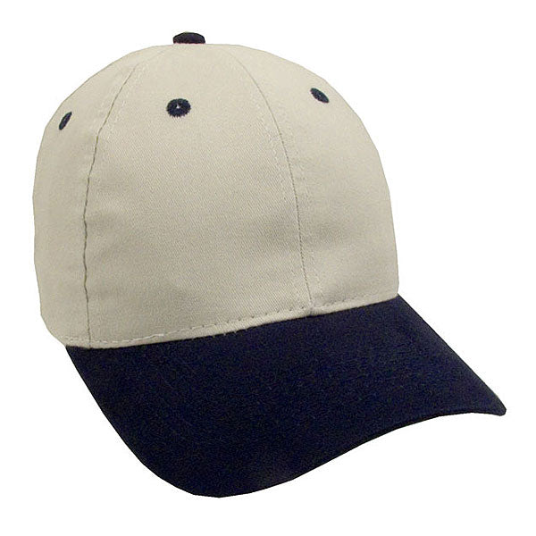 Two Tone Brushed Cotton Twill Golf Cap Embroidered with Your Logo