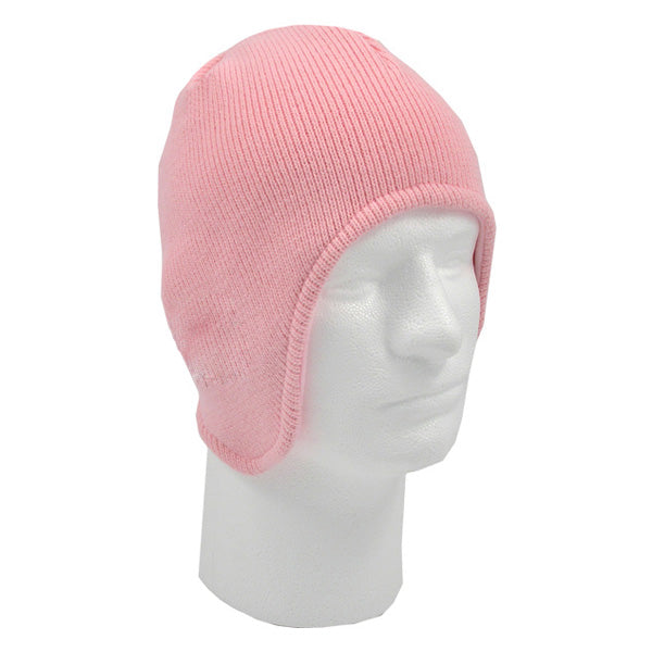 Fleece Lined Acrylic Beanie w/ Flap Embroidered with Your Logo