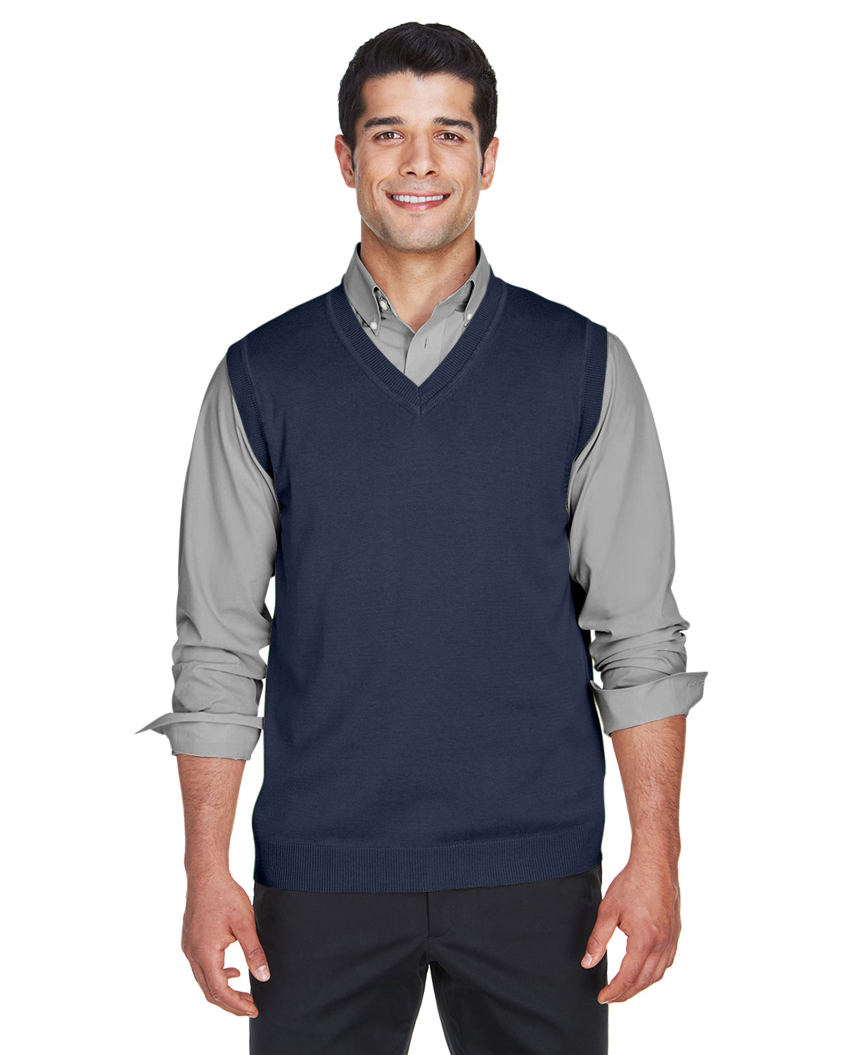 Devon and Jones Adult V-Neck Vest-Tournamentshowroom.com