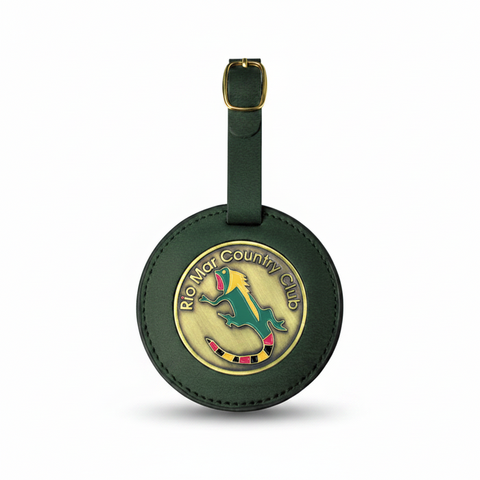 Round Antique Brass Golf Bag Tag-Tournamentshowroom.com