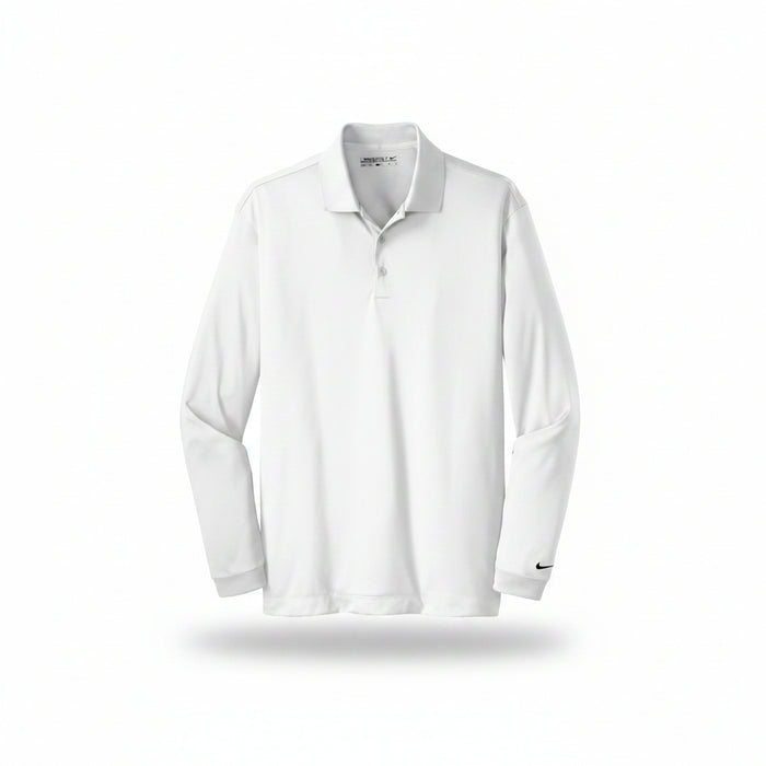 Custom Logo Embroidered Nike Golf Long Sleeve Dri-FIT Stretch Tech Polo-Tournamentshowroom.com