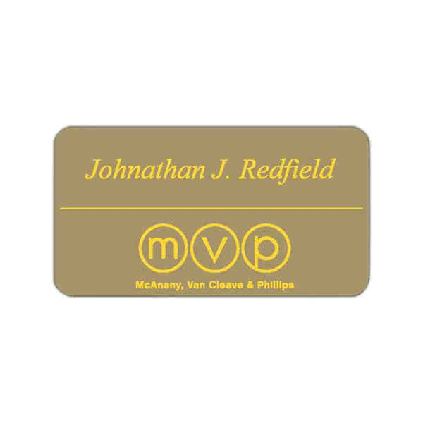 Classic Rectangle Name Badge Printed with Your Logo
